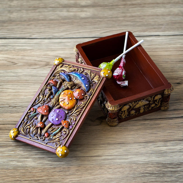 5.8" Toadstool Mushroom Tarot Display Box - Magick Magick.com