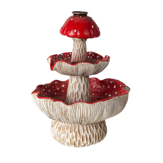 5.9" Polyresin Backflow Incense Burner - Mushroom - Magick Magick.com