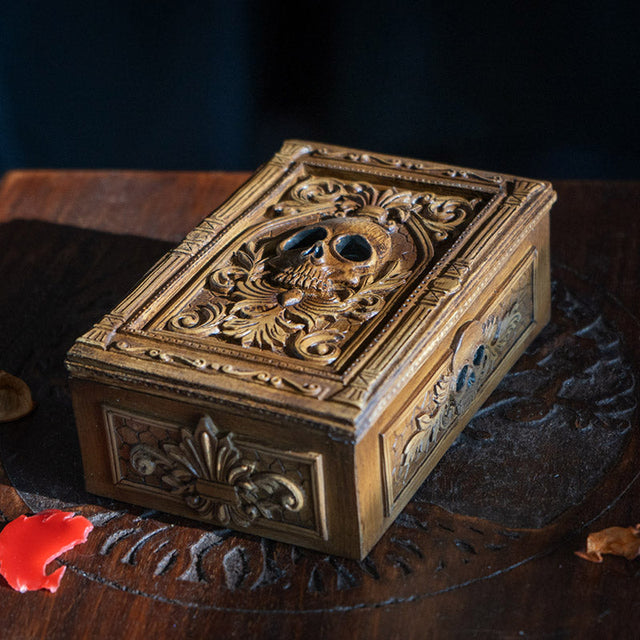 5.9" Skull Tarot Display Box - Magick Magick.com