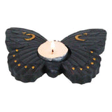 6" Black Moth Tealight Candle Holder - Magick Magick.com