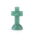 6" Crucifix Cross Altar Candle - Green - Magick Magick.com