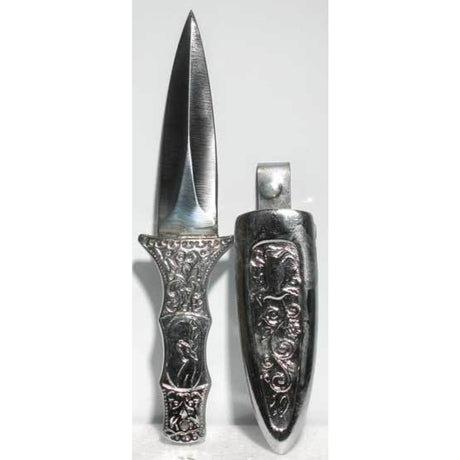 6" Engraved Silver Boot Athame - Magick Magick.com