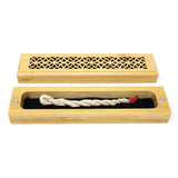 6" Natural Finish Wood Incense Box Burner - Magick Magick.com