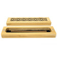 6" Natural Finish Wood Incense Box Burner - Magick Magick.com