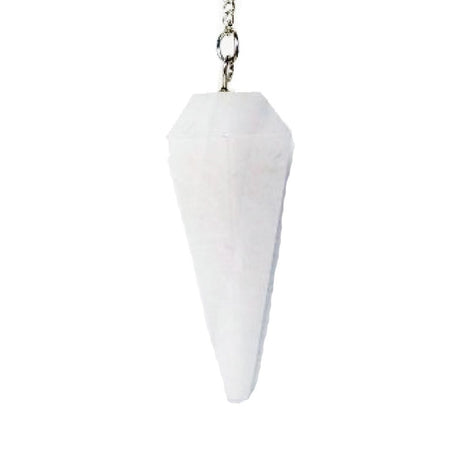 6-Sided Pendulum - White Agate - Magick Magick.com