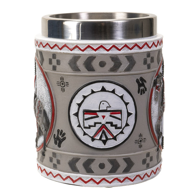 6" Stainless Steel Rim Mug - Grey Ghost Tankard - Magick Magick.com