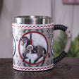 6" Stainless Steel Rim Mug - Grey Ghost Tankard - Magick Magick.com