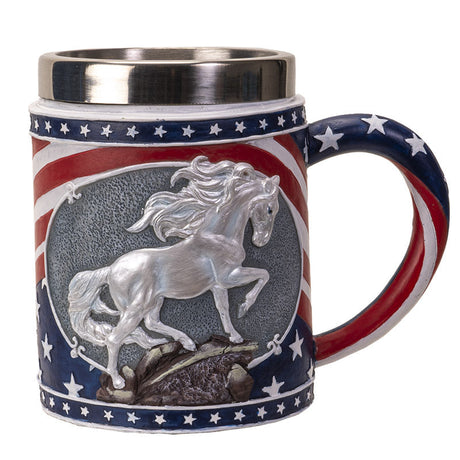 6" Stainless Steel Rim Mug - Unconquered Tankard - Magick Magick.com