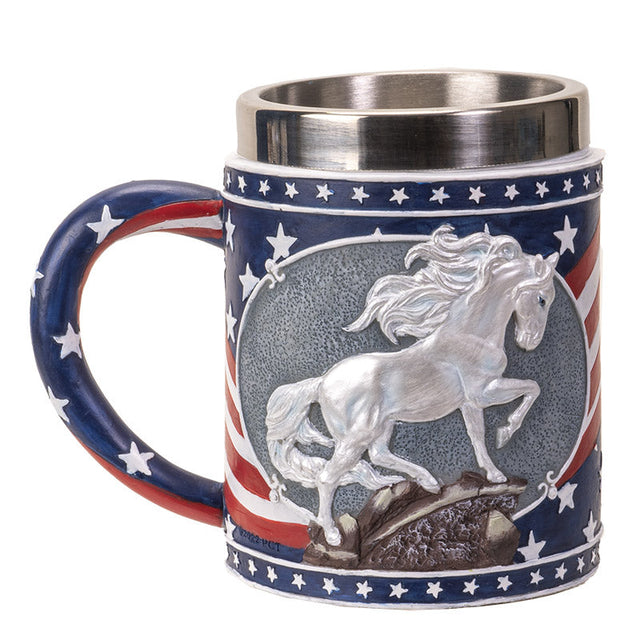 6" Stainless Steel Rim Mug - Unconquered Tankard - Magick Magick.com