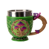 6" Stainless Steel Tea Cup - Mushroom - Magick Magick.com