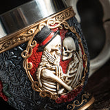 6" Stainless Steel Tea Cup - Skeleton Couple - Magick Magick.com