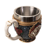 6" Stainless Steel Tea Cup - Skeleton Couple - Magick Magick.com