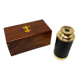 6" Telescope with Brass Inlaid Wooden Box - Magick Magick.com