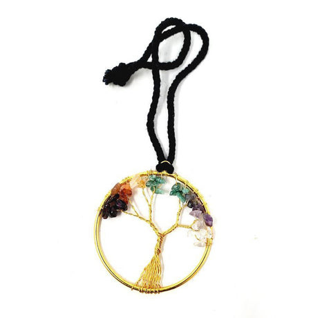 6" Tree of Life Gemstone Chakra Hanging Decor - Magick Magick.com