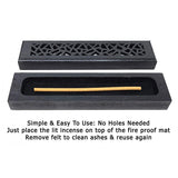 6" Wood Incense Box Burner - Black - Magick Magick.com