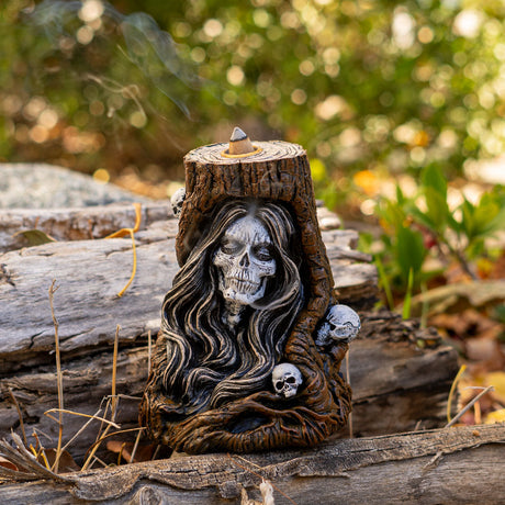 6.1" Day of the Dead Tree Backflow Incense Burner - Magick Magick.com