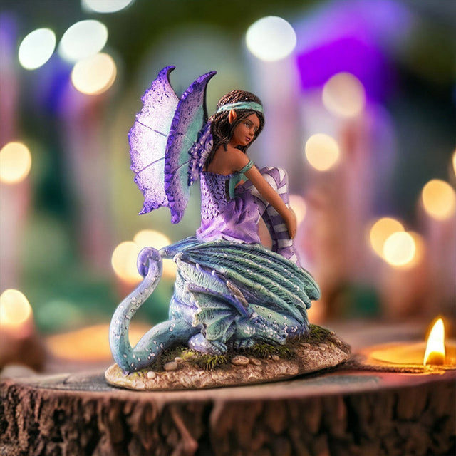 6.25" Amy Brown Fairy Statue - Dragon Perch - Magick Magick.com