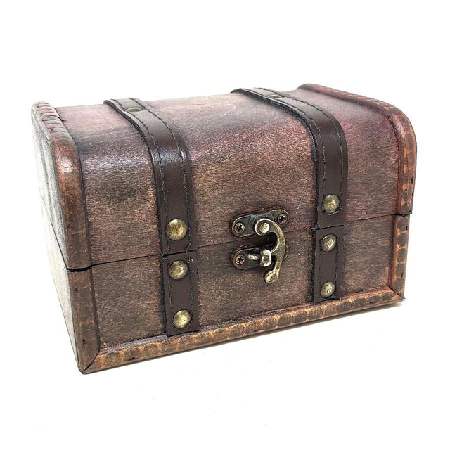 6.25" Antique Wooden Rosewood Chest - Magick Magick.com