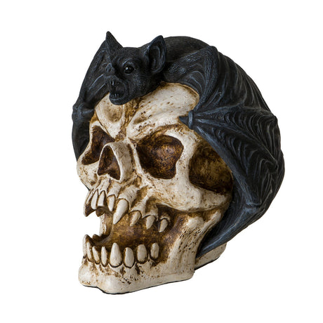 6.25" Bat and Skull Statue - Magick Magick.com