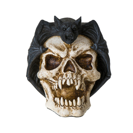 6.25" Bat and Skull Statue - Magick Magick.com