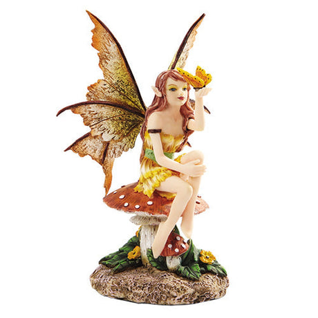 6.25" Fairy Statue - Golden Butterfly Faery - Magick Magick.com