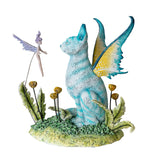 6.3" Amy Brown Blue Fairy Cat Statue - Magick Magick.com