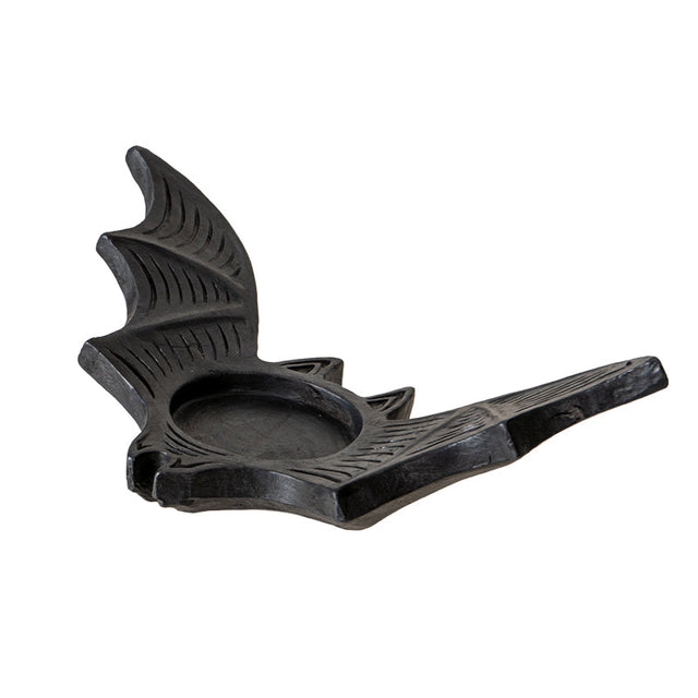 6.5" Black Bat Tealight Candle Holder - Magick Magick.com