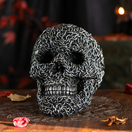 6.5" Chain Skull Statue - Magick Magick.com