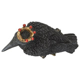 6.5" Crowned Raven on Stump Statue - Magick Magick.com