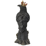 6.5" Crowned Raven on Stump Statue - Magick Magick.com