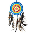 6.5" Dream Catcher - Crochet Multi Color with Beads & Feathers - Magick Magick.com