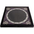 6.5" Glass Scrying Mirror with Amethyst Chips - Magick Magick.com