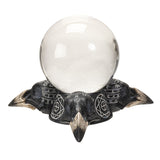 6.5" Raven Skulls Crystal Ball - Magick Magick.com