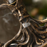 6.5" Tree of Life Greenman Backflow Incense Burner - Magick Magick.com