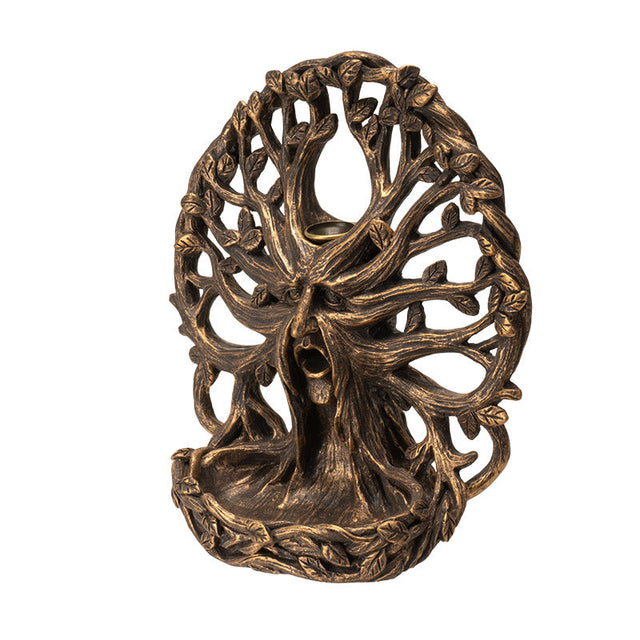 6.5" Tree of Life Greenman Backflow Incense Burner - Magick Magick.com