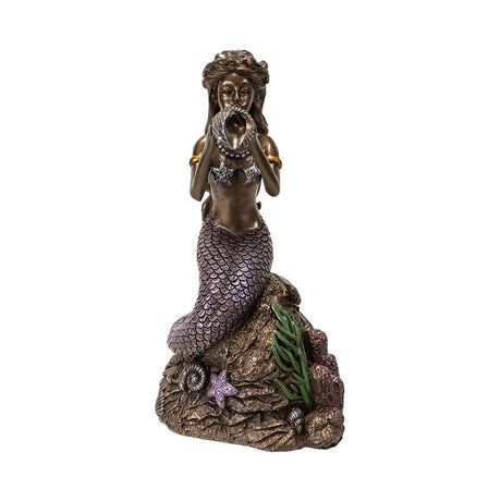 6.6" Mermaid on a Rock Statue - Magick Magick.com
