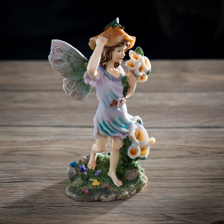 6.8" Fairyland Fairy with Flowers Statue - Magick Magick.com