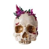 6.8" Skull with Crystals Statue - Magick Magick.com