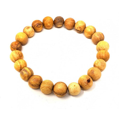 7-8 mm Elastic Bracelet Round Beads - Palo Santo - Magick Magick.com