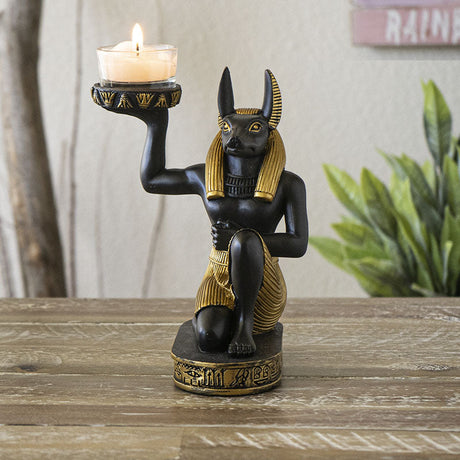 7" Anubis Tealight Candle Holder - Magick Magick.com