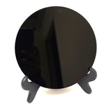 7" Black Obsidian Scrying Mirror with Stand - Magick Magick.com