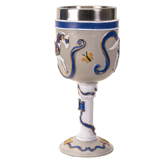 7" Chalice / Goblet - Earth Angels Horse with Butterflies - Magick Magick.com