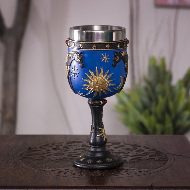 7" Chalice / Goblet - Sky of Enchantment Celestial Horse - Magick Magick.com