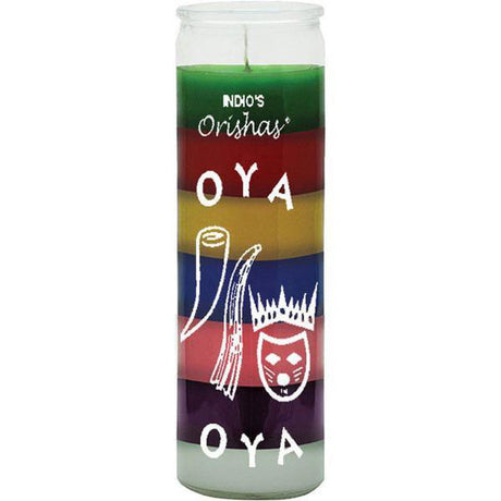 7 Day Glass Candle 7 Color - Orishas Oya - Magick Magick.com