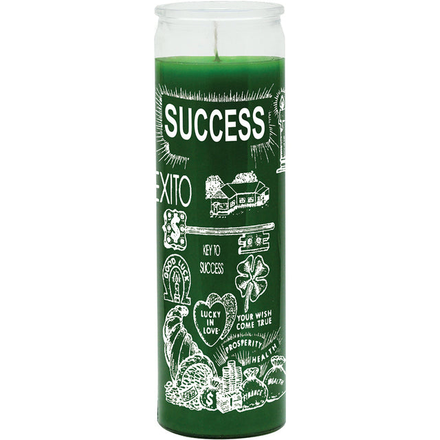 7 Day Glass Candle Success - Green - Magick Magick.com