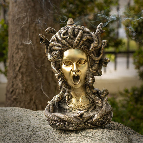 7" Medusa Backflow Incense Burner - Magick Magick.com