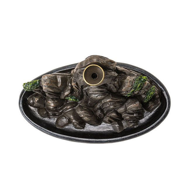 7" Mountain Scene Backflow Incense Burner - Magick Magick.com