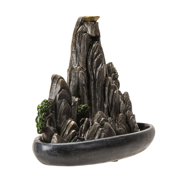 7" Mountain Scene Backflow Incense Burner - Magick Magick.com