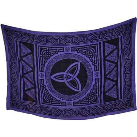 72" x 108" Ancient Triquetra Purple Tapestry - Magick Magick.com
