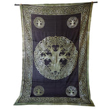 72" x 108" Celtic Tree of Life Green Tapestry - Magick Magick.com